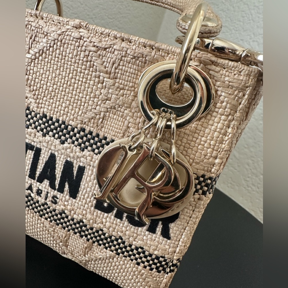 Christian Dior Tan Mini Lady D-Lite Bag - Picture 9 of 13